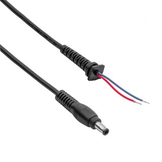 Cablu de alimentare DC 5.5 x 3.0 mm + pin la 2 x fire deschise 1.2m, Akyga AK-SC-41