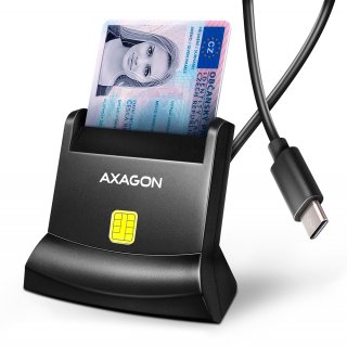 Cititor de carduri USB type C la Smart card/carte identitate, Axagon CRE-SM4NC