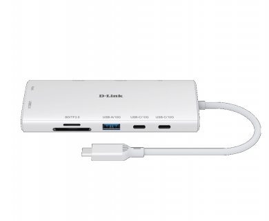 Docking station USB type C la HDMI/USB-A/2xUSB-C/PD 100W Alb, D-LINK DUP-A01
