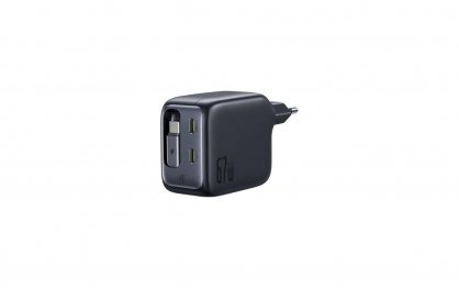 Incarcator priza 2 x USB-C + cablu USB Type C GaN 67W, Baseus E0121E00