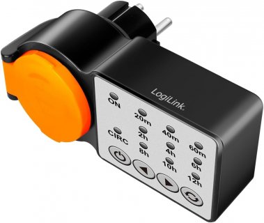 Priza de exterior IP44 Schuko cu timer, Logilink ET0015