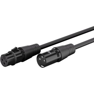 Cablu prelungitor audio XLR 3 pini T-M 3m Negru, Goobay G80038