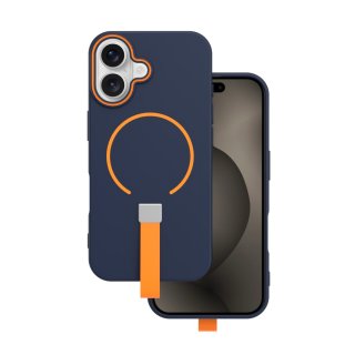 Husa pentru iPhone 15 compatibil MagSafe TPU Dark Blue, TFO Loop Thin Mag