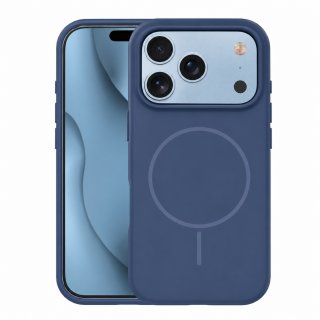 Husa pentru iPhone 17 Pro Max/ iPhone 18 Pro Max compatibil MagSafe PC/Silicon/TPU Dark Blue, TFO Silicone Thin Mag