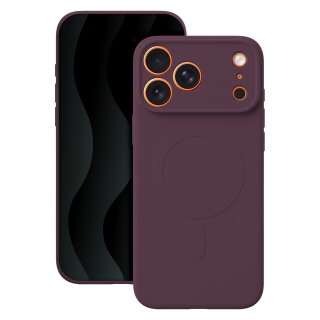 Husa pentru iPhone 17 Pro Max/iPhone 18 Pro Max compatibil MagSafe TPU Dark Cherry, TFO Simple Color Mag