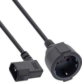 Cablu prelungitor pentru UPS C14 la Schuko unghi/drept 2m, InLine IL16759L