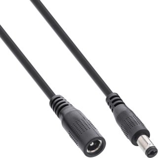 Cablu prelungitor alimentare DC 5.5x2.1mm T-M 5m Negru, Inline IL26805B
