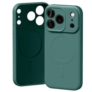 Husa pentru iPhone 17 Pro/iPhone 18 Pro compatibil MagSafe Green, Mercury Semi-Silicon